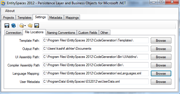 Microsoft EntitySpaces File Locations Microsoft EntitySpaces File Locations