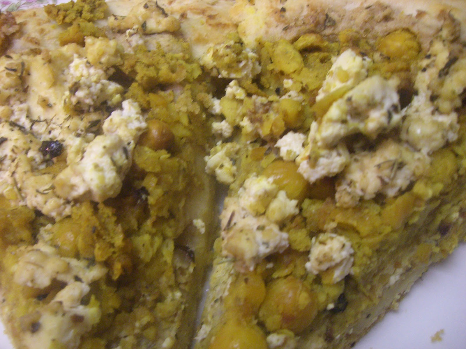 AfroVeganChick Tofu Feta & Scrambled Falafel Pizza