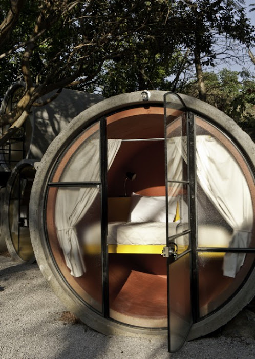 Unusual Tubo Hotel in Tepoztlan, Mexico