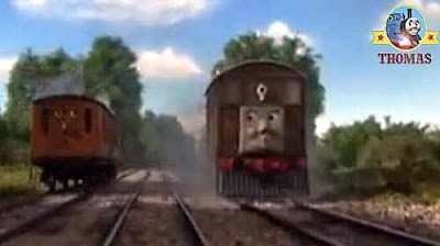 Train Thomas the tank engine colorful rainbow in the sky his old wooden friend Toby the tram engine