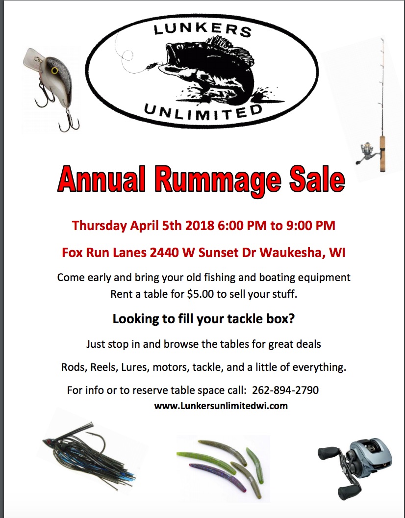 Southeast Wisconsin Fishing Report Lunkers Garage Sale