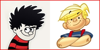 Two Dennis the Menace. UK and USA