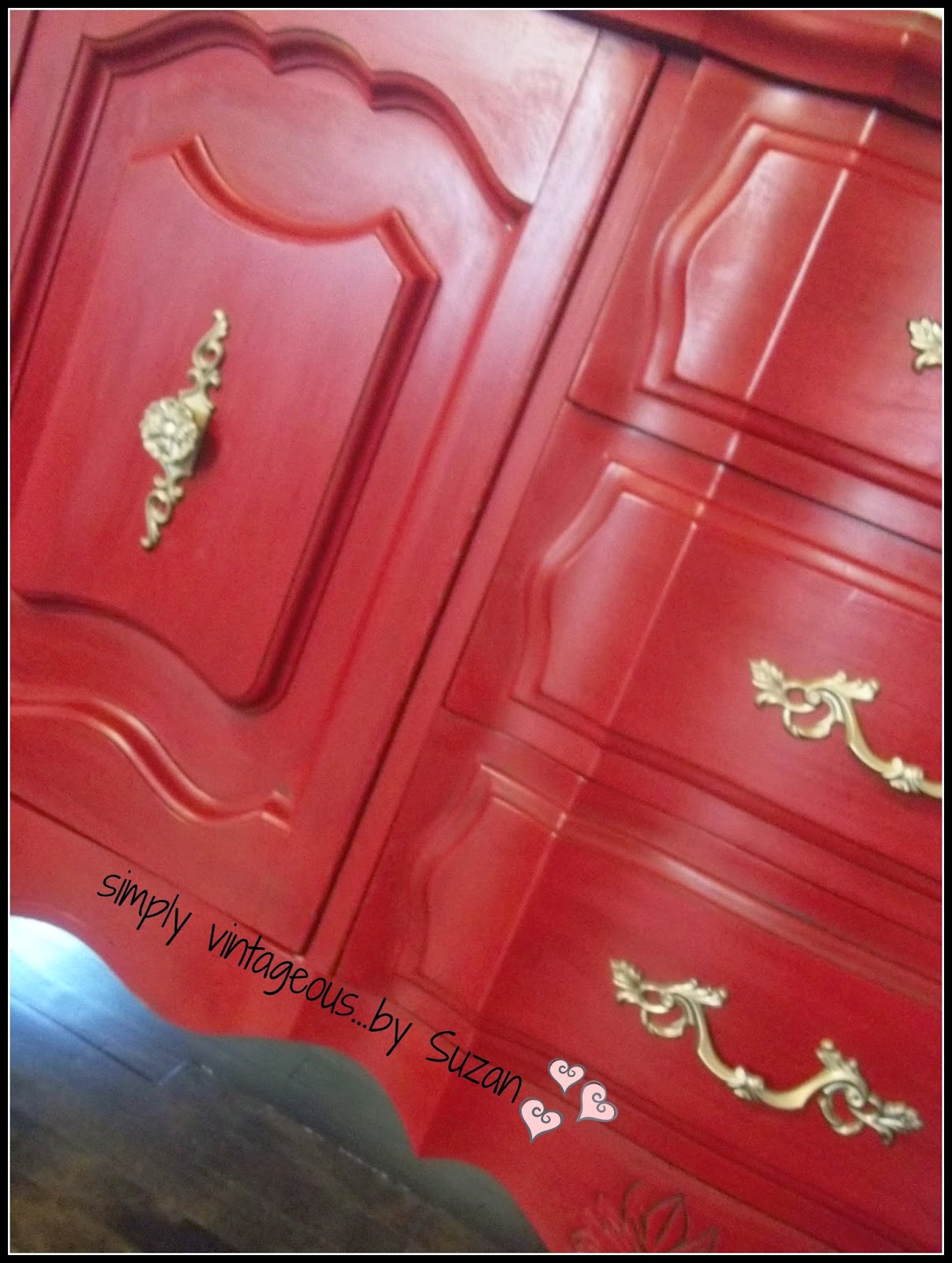 simply vintageous...by Suzan RUBY....................a dresser makeover