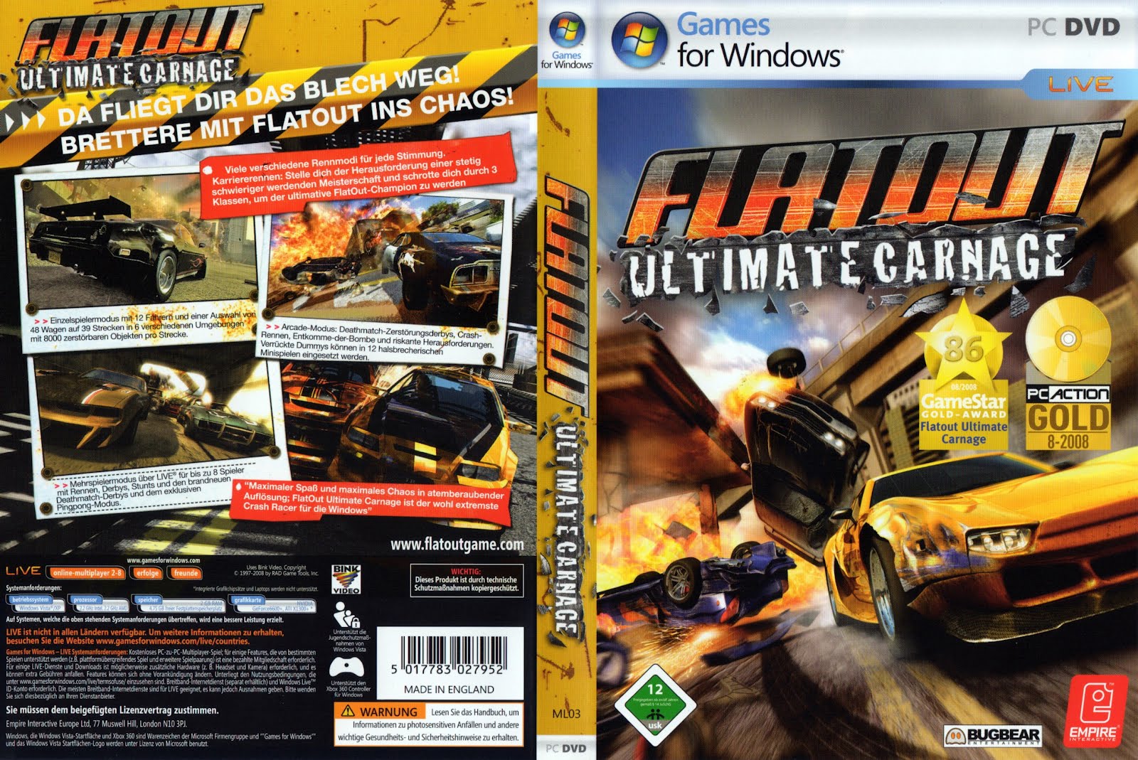 FLATOUT: ULTIMATE CARNAGE PC dvd-áá¡ á¡á£á áááá¡ á¨ááááá