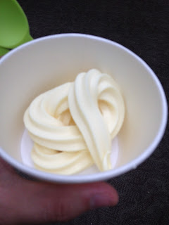 A cup of pineapple softserve. 