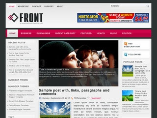 Front blogger template