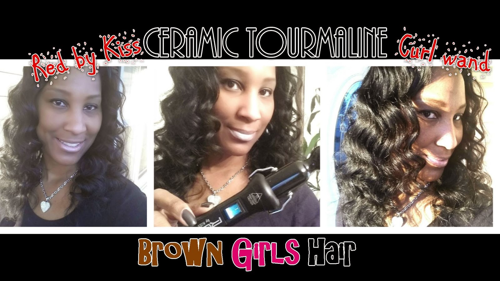 Brown Girls Hair Red By Kiss Ceramic Tourmaline Curling Wand