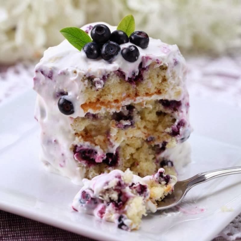 Blueberry Cake with Whipped Crean Food Gasms Recipes