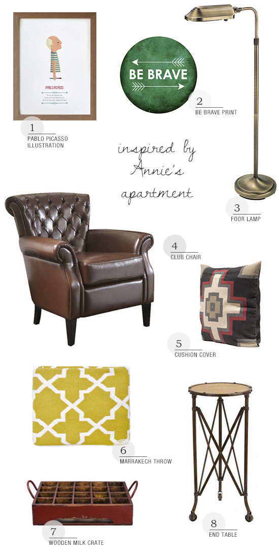 Shopping ideas to decorate your place like Annie McElwain's apartment via myparadissi.com