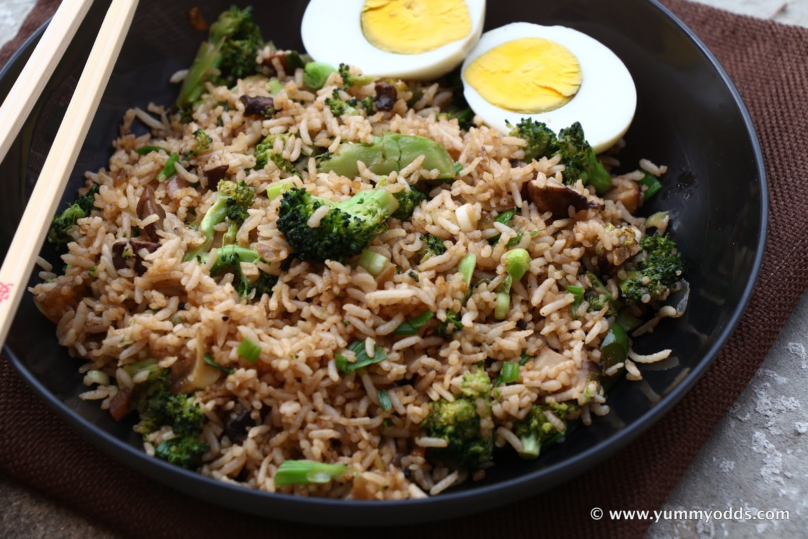 Yum! Yum! Yum! Mushroom Broccoli Fried Rice Lunchbox Recipes