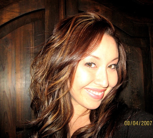 red and blonde highlights in brown hair. londe hair highlights