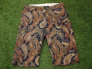 engineered garments ghurka short in navy paisley print