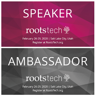 2020 RootsTech Presenter & Ambassador