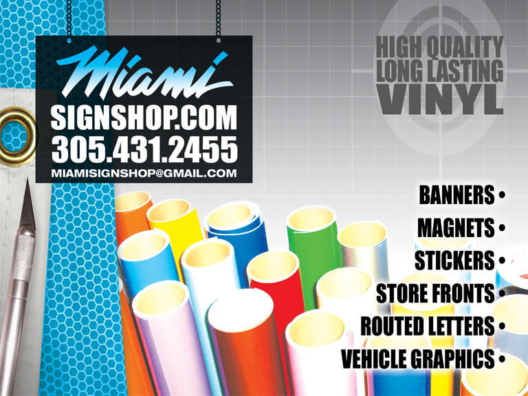 SIGN SHOP MIAMI STICKER PRINTING MIAMI / WYNWOOD / AVENTURA VINYL