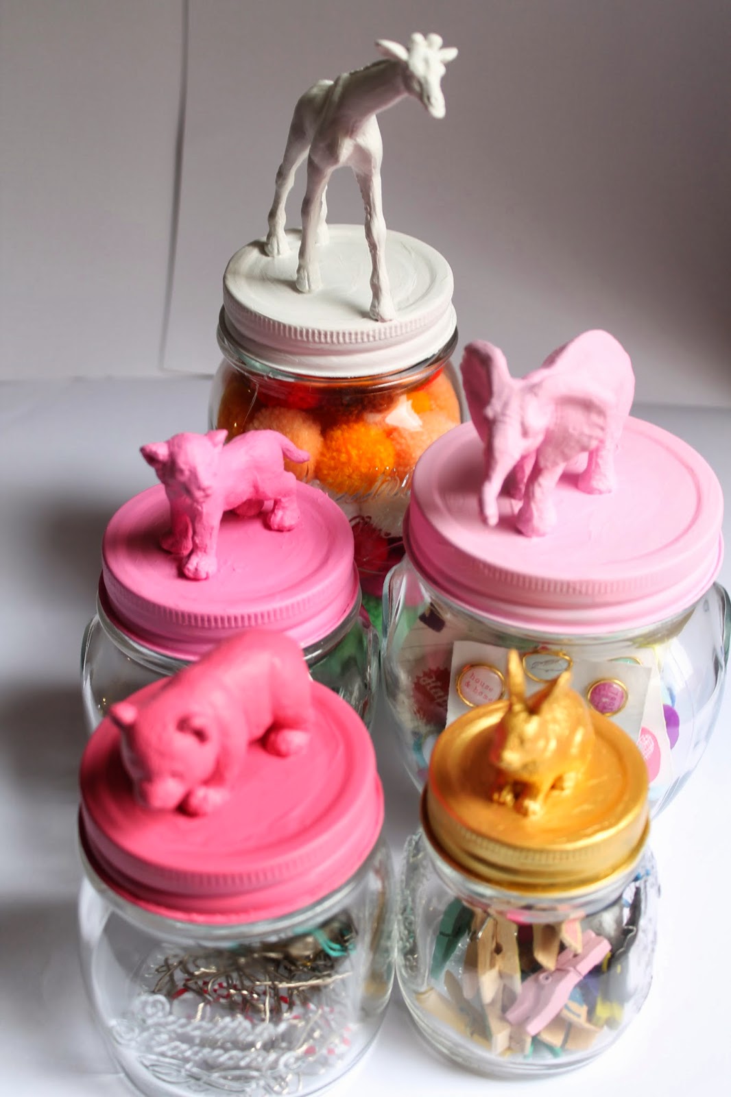 Playground For Life Animal Topped Mason Jars