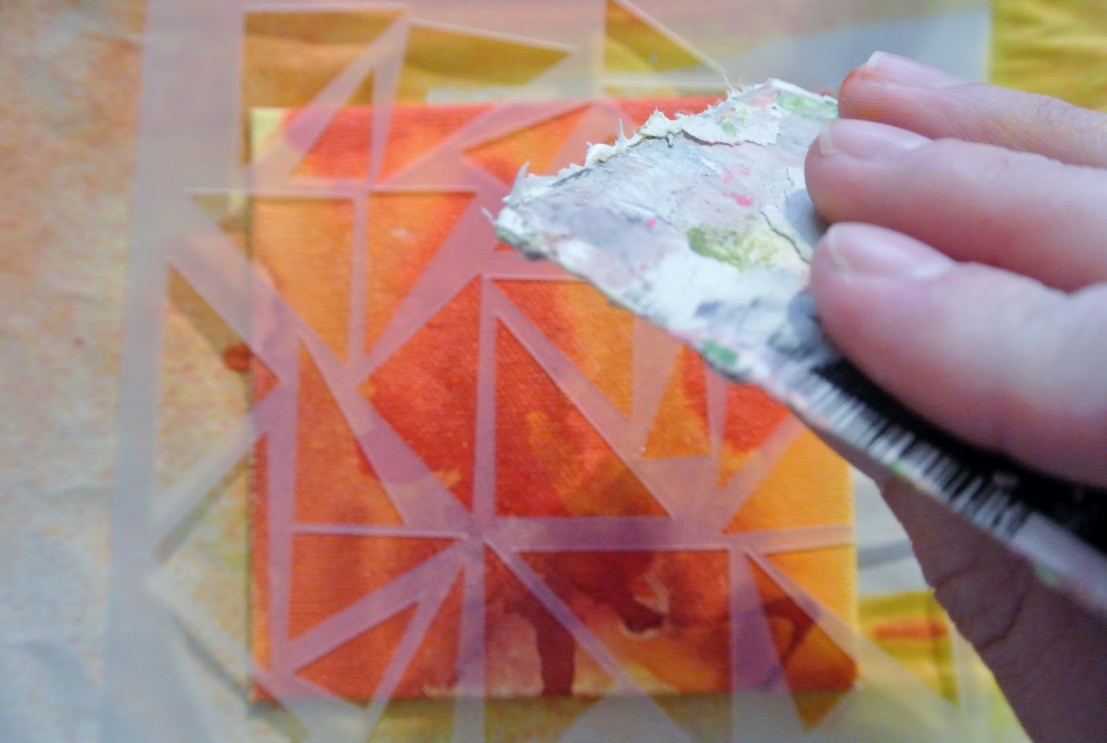 frog dog studio How To Create a Mini Mixed Media Canvas