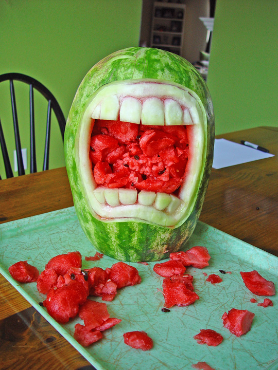 Huckart ( jon huckeby's blog ) New Watermelon Carving