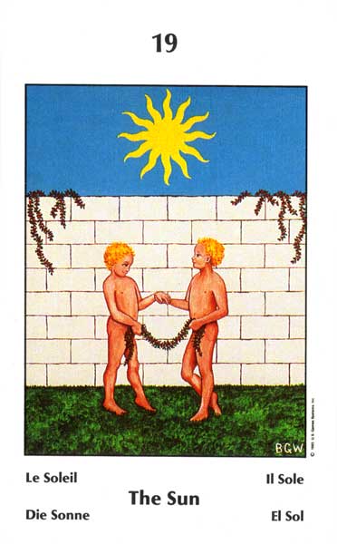 Tarot de Barbara Walker: El Sol