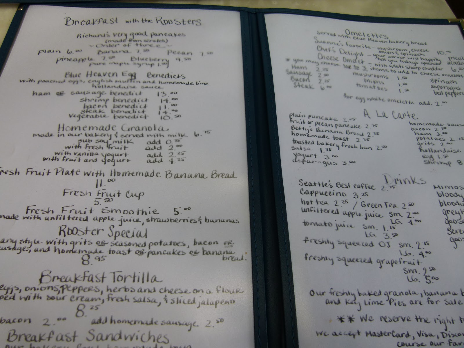 Key West vacation and visit guide Breakfast at Blue Heaven Key West