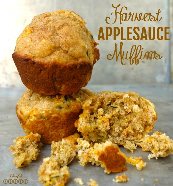 Harvest Applesauce Muffins @ Blissful Roots