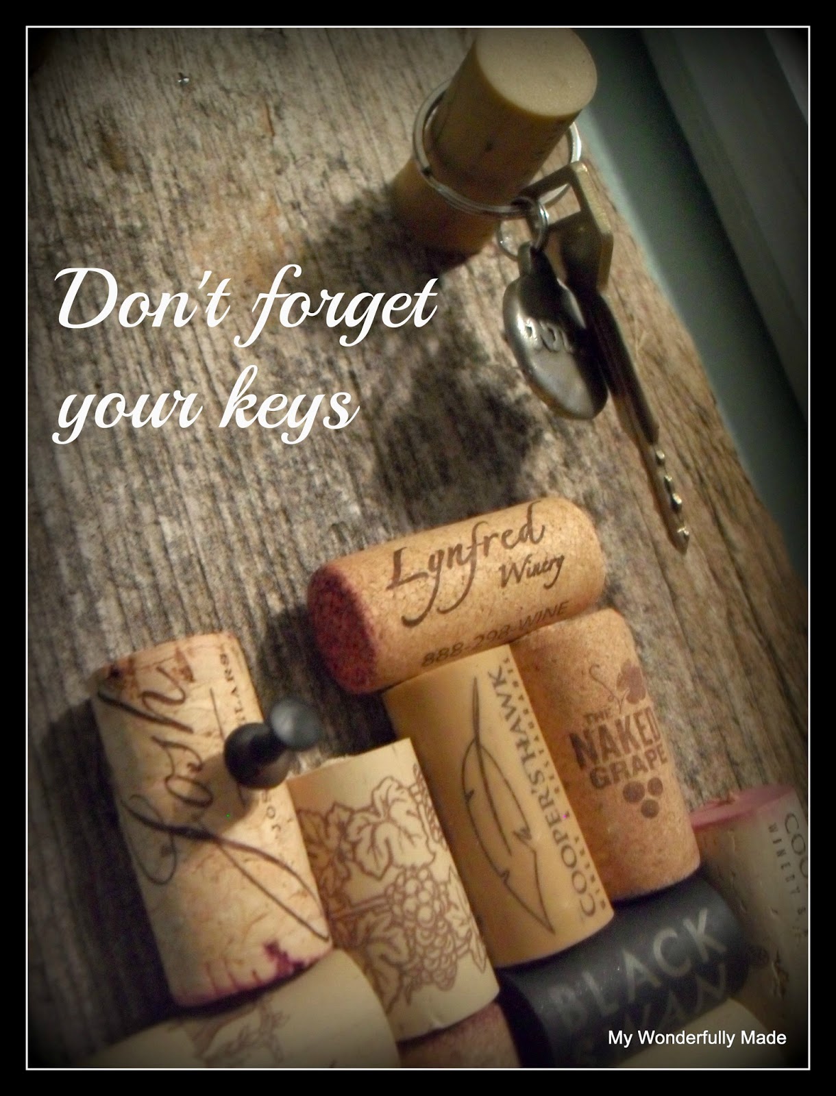 "Wonderfully Made" Wine Cork Memo Board