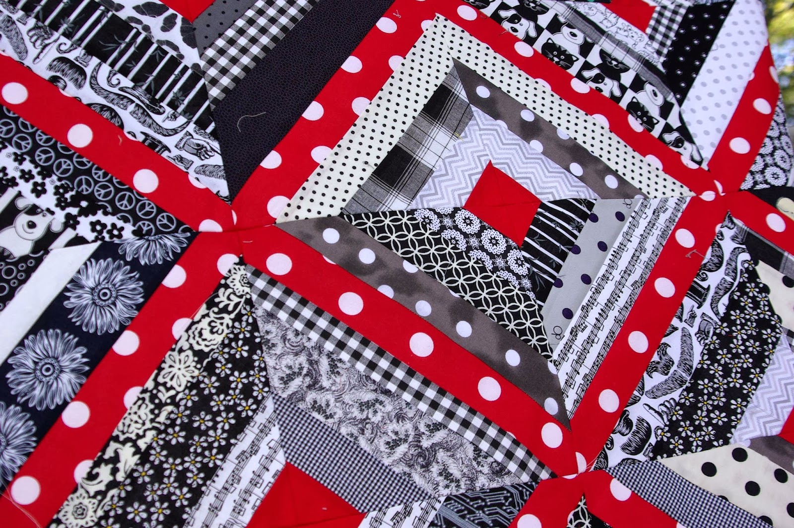 Sane, Crazy, Crumby Quilting What's Black and White and Red All Over?