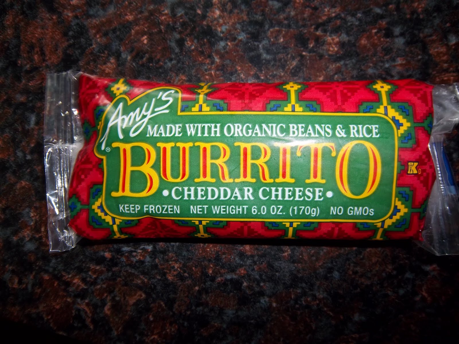 If You Give A Girl Chocolate Review Amy's Bean and Cheese Burrito