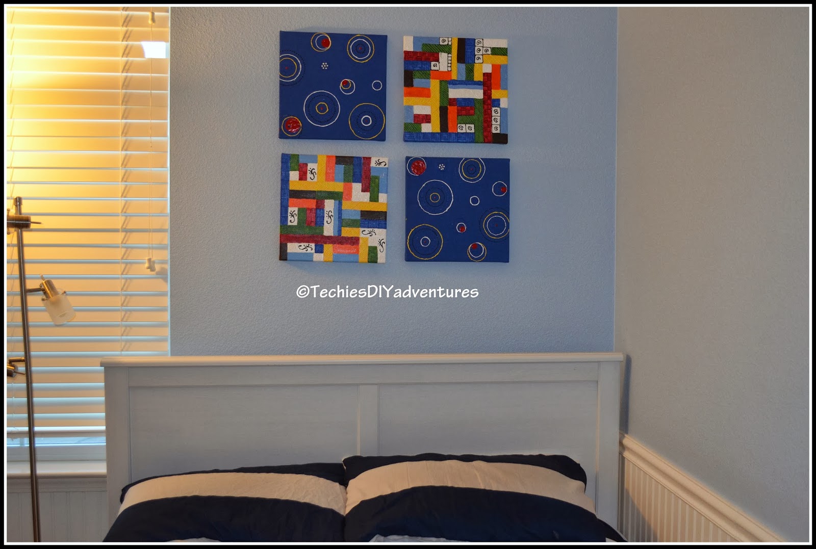 DIY Canvas Art for teenagers bedroom Techie's DIY Adventures