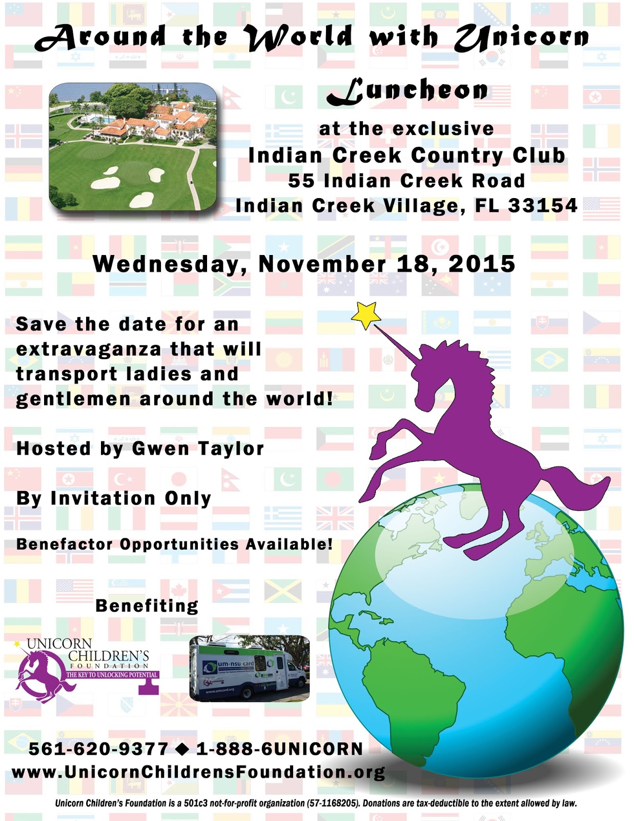 Unicorn Children's Foundation: Save the Date for Around the World with