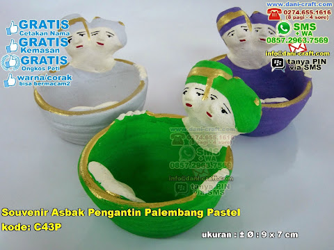 Souvenir Asbak Pengantin Palembang Pastel Souvenir Asbak Pengantin Palembang Pastel