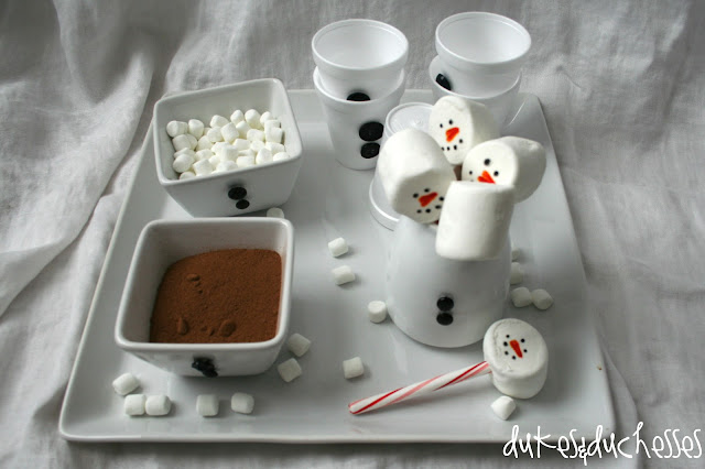 snowman hot cocoa bar