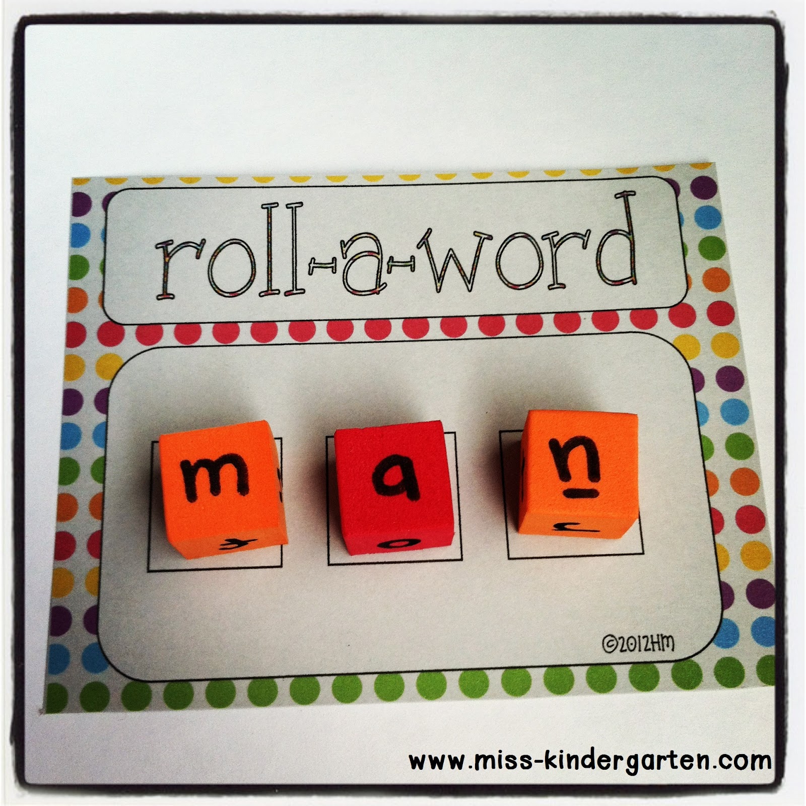 DIY Foam Dice Miss Kindergarten