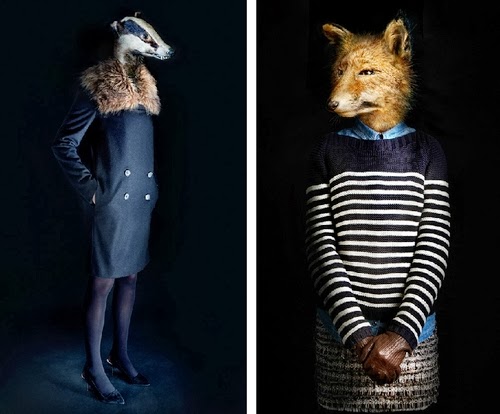 09-Badger and Fox-Miguel-Vallinas-Segundas-Pieles-Second-Skins-Smartly-Dressed-Animals-www-designstack-co