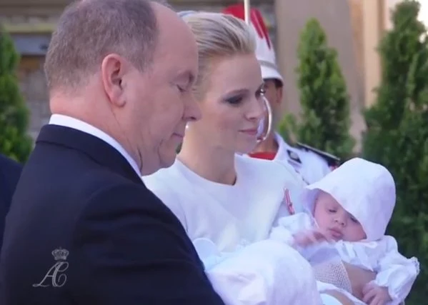 The baptism of the Princely Children of Prince Albert II and Princess Charlene, Hereditary Prince Jacques and Princess Gabriella,