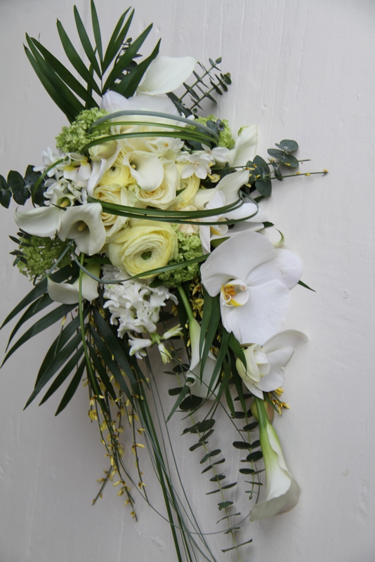 A Fabulous cascading wedding bouquet of Phalaenopsis Orchids 