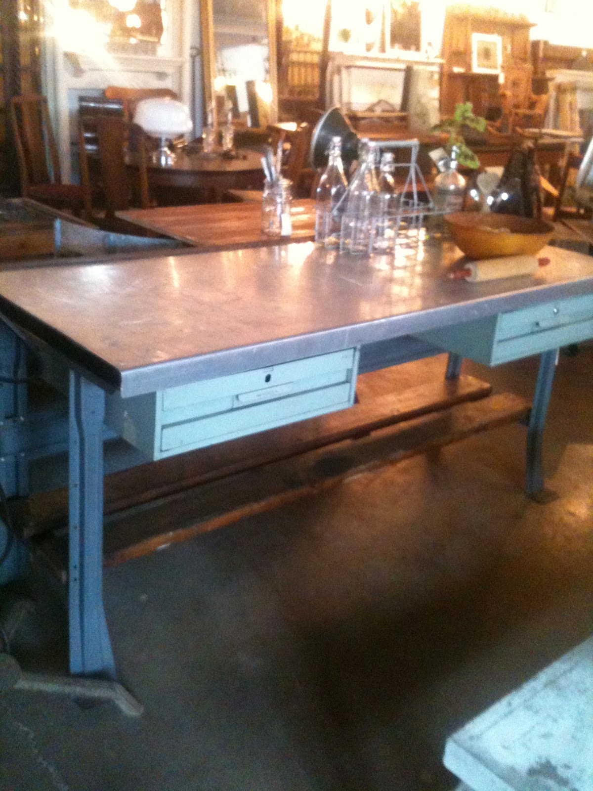 Silver Fox Architectural Salvage L.A. Industrial kitchen islands