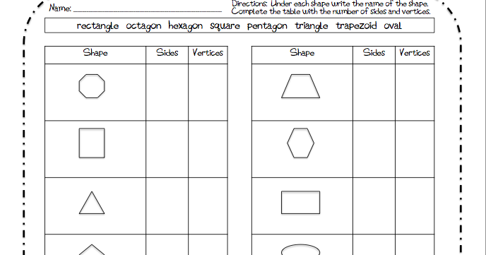 Classroom Freebies Too: 2D Shape Attributes