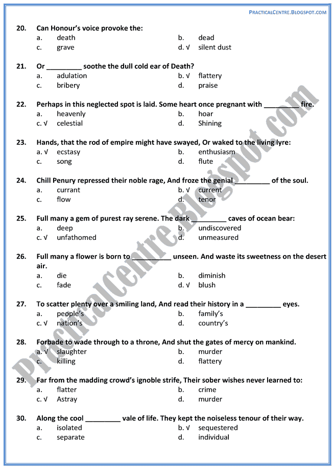 A-Country-Churchyard-Poem-MCQs-English-XII