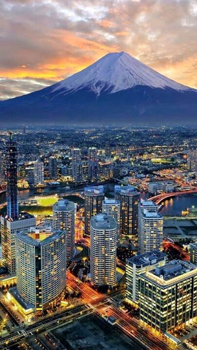 Yokohama City and Mt Fuji, Japan Yokohama City and Mt Fuji, Japan