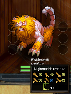 Nightmarish creature offense and defense