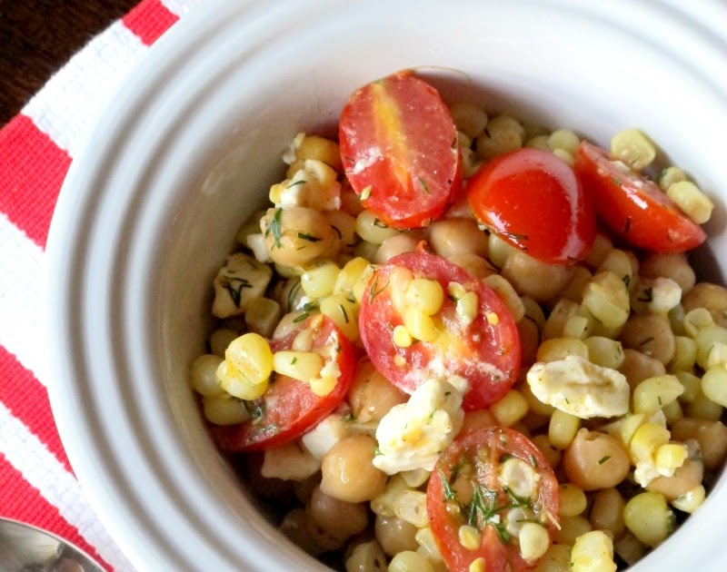 A Toast to Taste Farm Fresh Corn Salad with Garbanzo Beans, Tomato