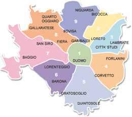 Circoscrizioni di Milano (sito del Comune)