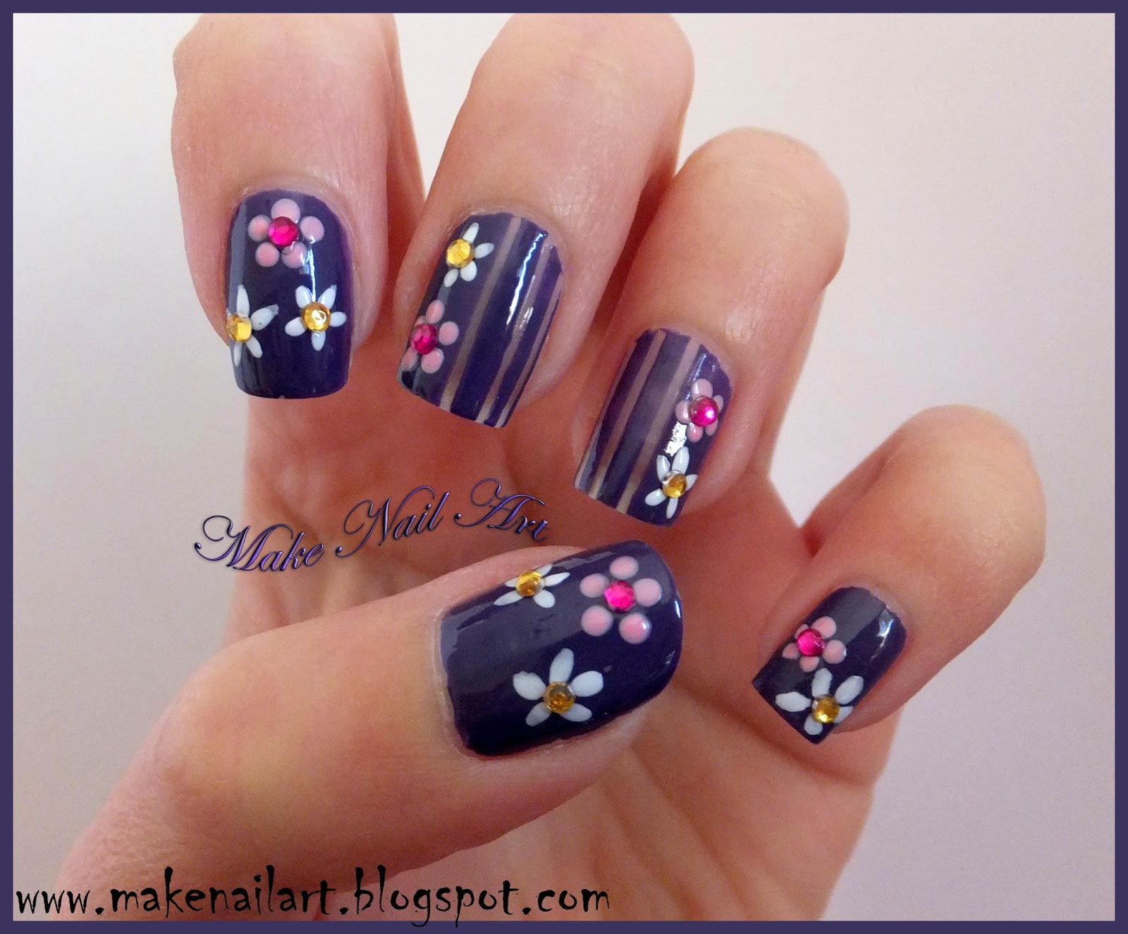 flower nail design tutorial