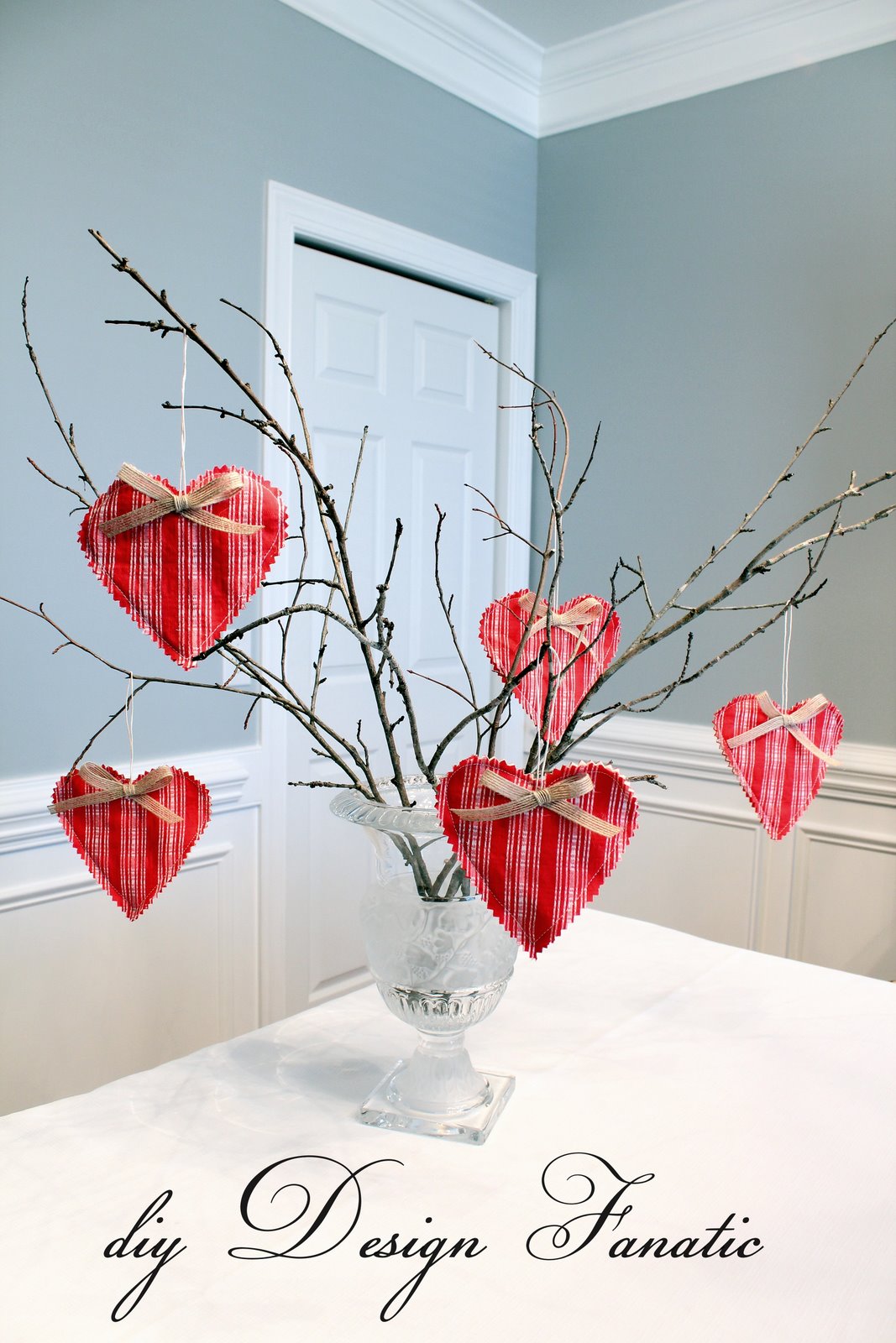 Vintage Valentine Hearts, Fabric Hearts, Vintage, Valentine's Day