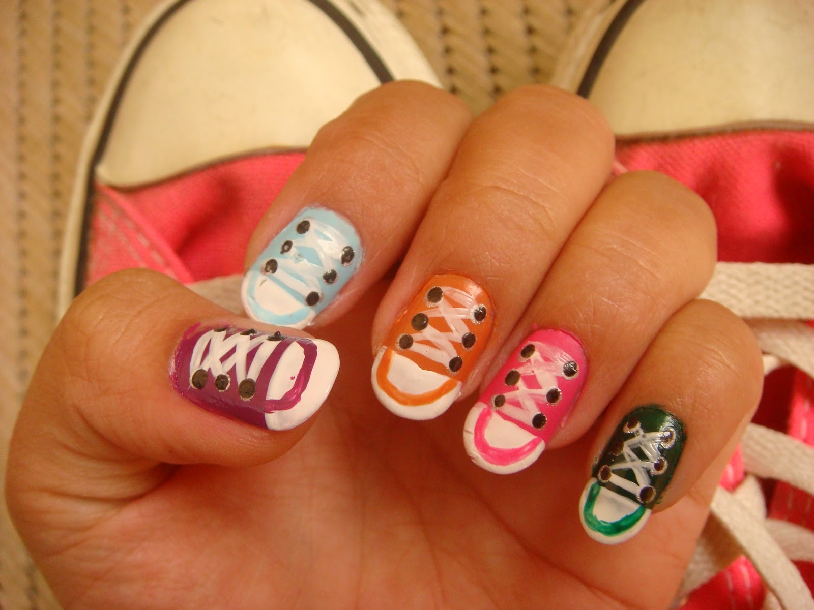 converse shoe nail design