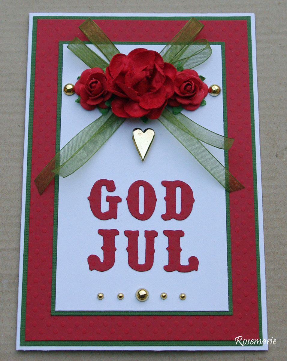 Rosens pysselvrå Två enkla julkort