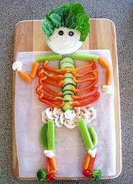 raw vegan vegetable skeleton body