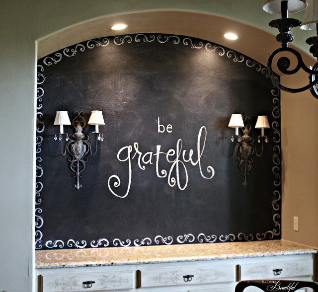 All Things Beautiful Dining Room {Chalkboard} Wall