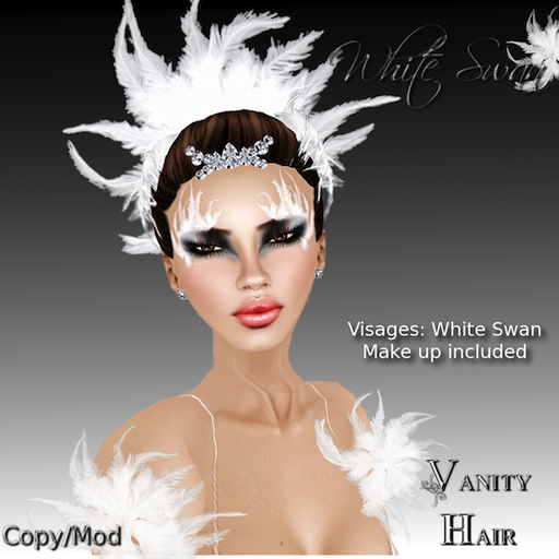 Hair: White Swan by Vanity Hair Make up Tattoo: White Swan by Visages (in.....