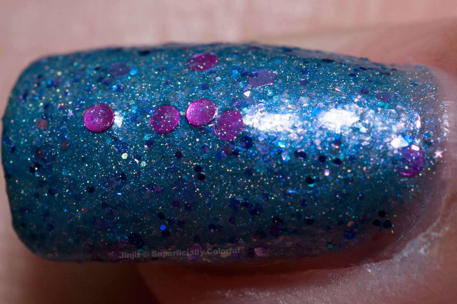 Superficially Colorful Darling Diva Denim Mitten